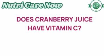 The Truth About Cranberry Juice: Is It a Hidden Source of Vitamin C?