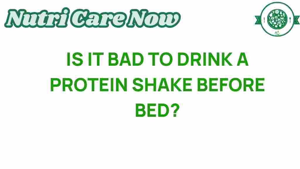 drinking-protein-shake-before-bed