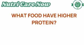 Unlocking the Secrets: What Foods Have Higher Protein Content?