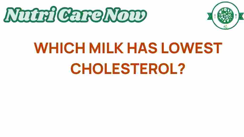 which-milk-has-lowest-cholesterol